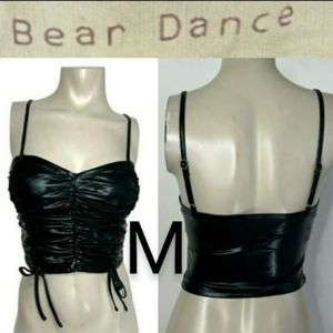 🆕Black Metallic Ruched Cami Top~ Size M